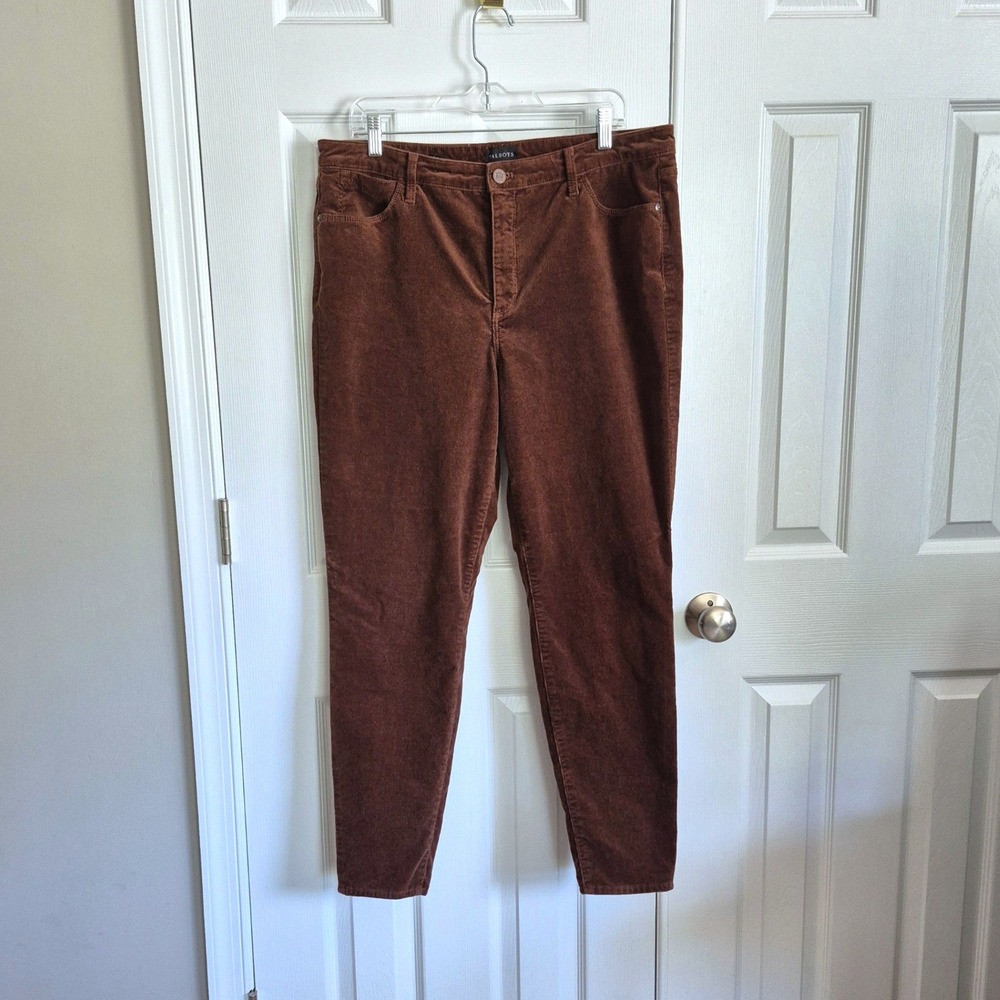 Talbots brown corduroy jegging pants women's jeans size‎ 14